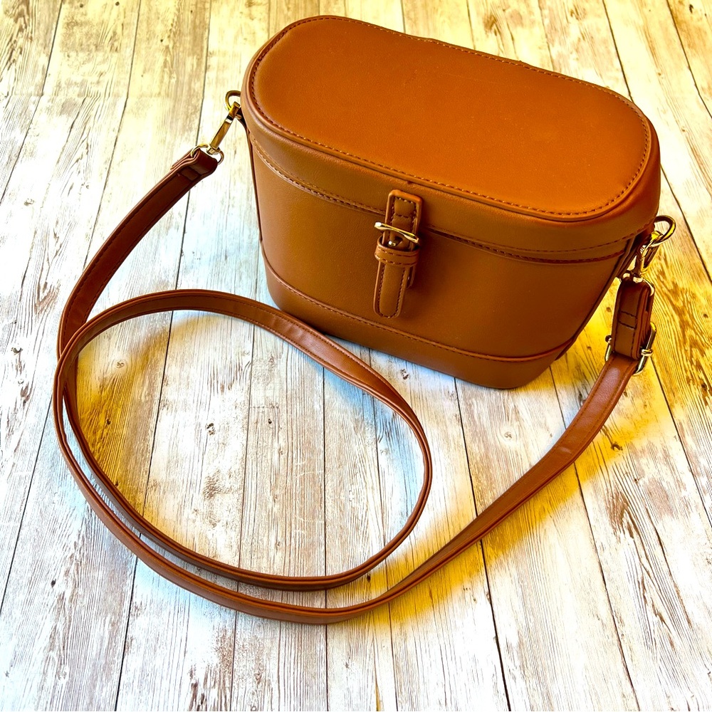 Brown box bag crossbody